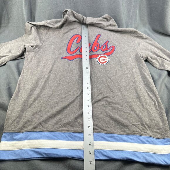 Genuine Merchandise Men's Size Large Hoodie Lightweight Chicago Cubs Gray NWOT - Picture 9 of 12